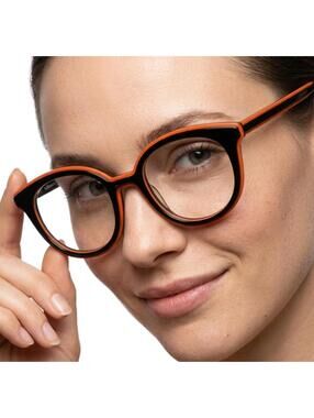 L.A.Eyeworks Sippy Cup 782 Eyeglasses Japan Orange Round